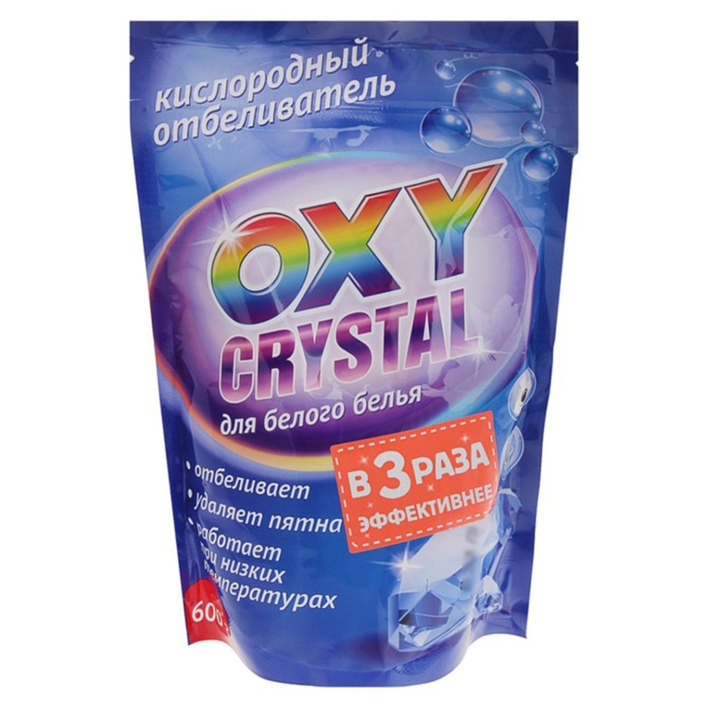 Отбеливатель. Кислородный отбеливатель oxy Crystal для белого белья 600 г. Кислородный отбеливатель oxy Crystal 600г. Кислородный отбеливатель oxy Crystal для цветного белья 600 г. Отбеливатель Окси кислородный Кристалл для цветного белья 600гр.