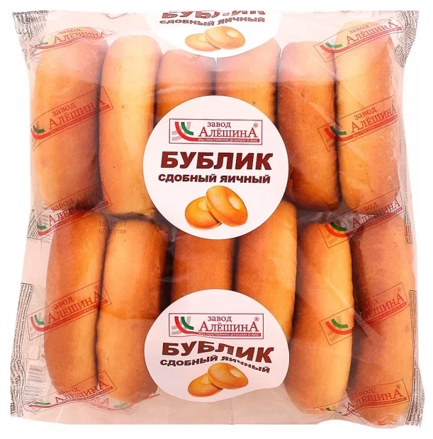 Бублик 460 г сдобный яичный Завод Алешина фото 1