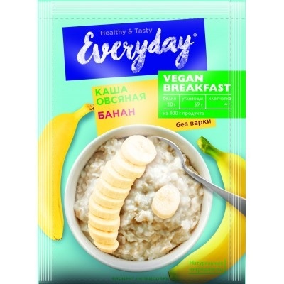Каша 35 г овсяная EVERYDAY VEGAN Breakfast Банан фото 1