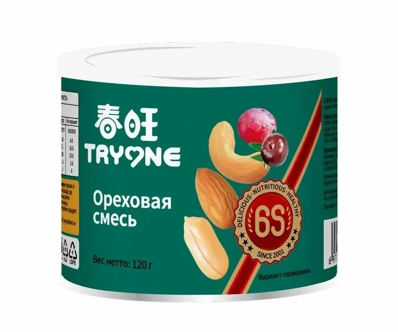Смесь орехов 120 г Tryone фото 1