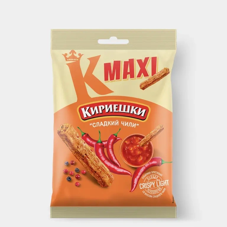 Сухарики 60 г Кириешки Maxi сладкий чили фото 1