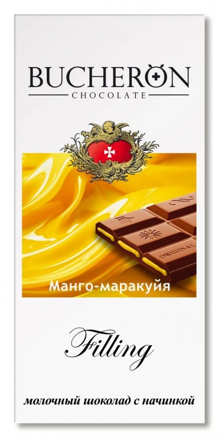 Шоколад 85 г Bucheron Filling с начинкой манго-маракуйя  фото 1